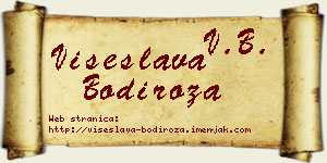 Višeslava Bodiroža vizit kartica